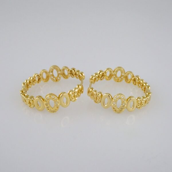 Women Earrings/ Aretes Dama/  Plain/  14k Real Color// E666