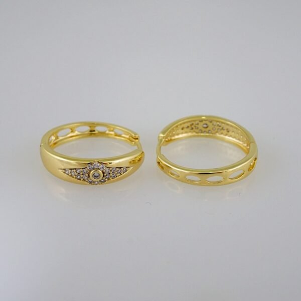 Women Earrings/ Aretes Dama/  Zircon Stone/  14k Real Color// E670 - Image 2