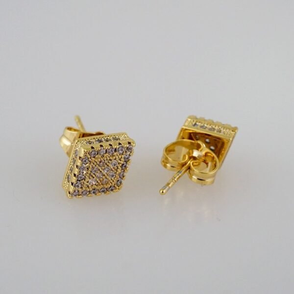 Women Earrings/ Aretes Dama/  Zircon Stone/  14k Real Color// E673 - Image 2