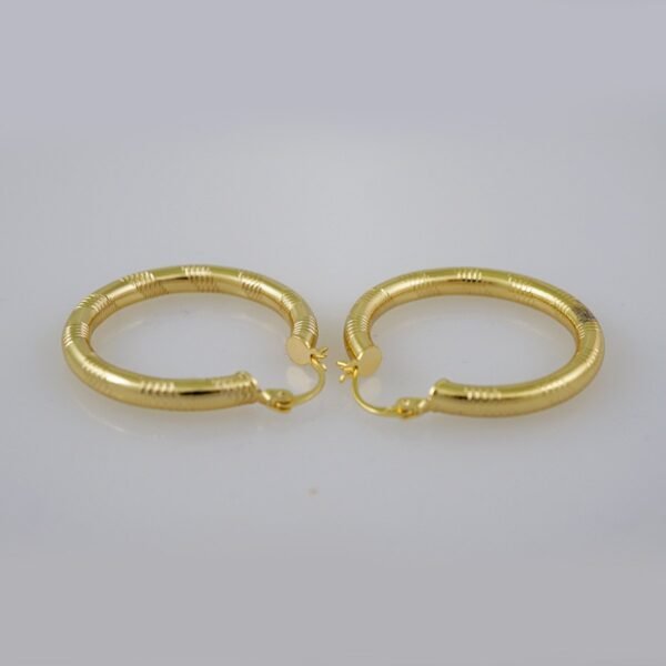 Women Earrings/ Aretes Dama/  Plain/  14k Real Color// E683
