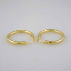 Women Earrings/ Aretes Dama/  Plain/  14k Real Color// E684