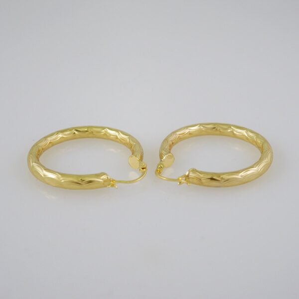 Women Earrings/ Aretes Dama/  Plain/  14k Real Color// E684
