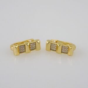 Women Earrings/ Aretes Dama/Zircon Stone/14k Real Color// E687