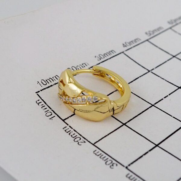Women Earrings/ Aretes Dama/  Zircon Stone/  14k Real Color// E702 - Image 3