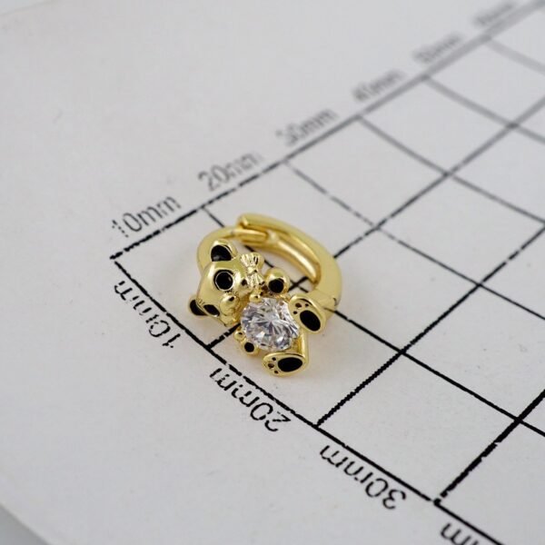 Women Earrings/ Aretes Dama/  Zircon Stone/  14k Real Color// E706 - Image 3