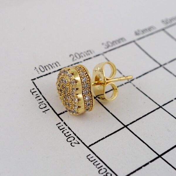 Women Earrings/ Aretes Dama/  Zircon Stone/  14k Real Color// E707 - Image 3