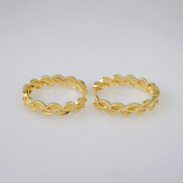 Women Earrings/ Aretes Dama/  Plain/  14k Real Color// E713