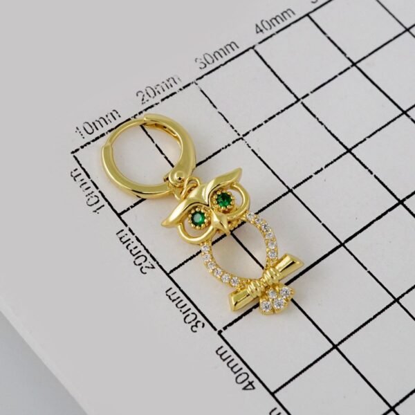 Women Earrings/ Aretes Dama/  Zircon Stone/  14k Real Color// E719 - Image 3