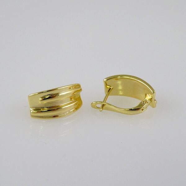 Women Earrings/ Aretes Dama/  Plain/  14k Real Color// E722 - Image 2