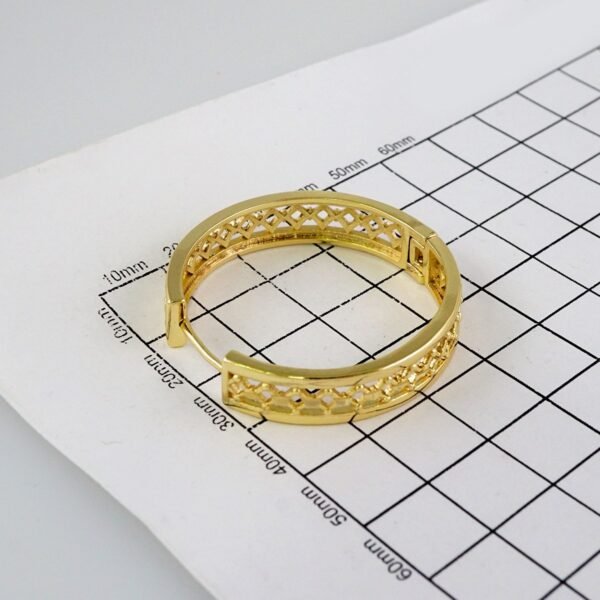 Women Earrings/ Aretes Dama/  Plain/  14k Real Color// E726 - Image 3