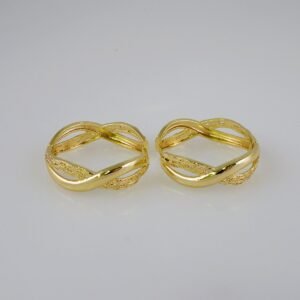 Women Earrings/ Aretes Dama/  Plain/  14k Real Color// E727