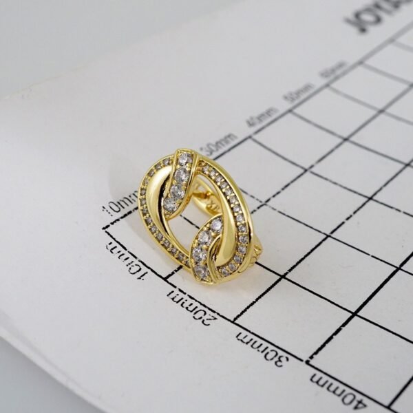 Women Earrings/ Aretes Dama/  Zircon Stone/  14k Real Color// E738 - Image 3