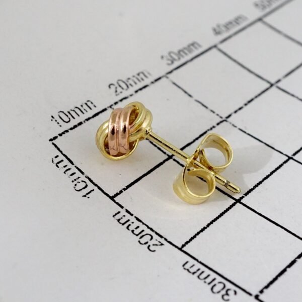 Women Earrings/ Aretes Dama/  Plain/  Three Tone// E748 - Image 3