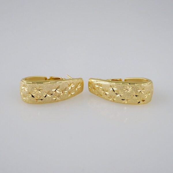 Women Earrings/ Aretes Dama/  Plain/  14k Real Color// E765