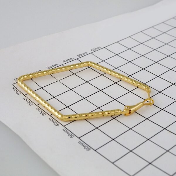 Women Earrings/ Aretes Dama/  Plain/  14k Real Color// E772 - Image 3