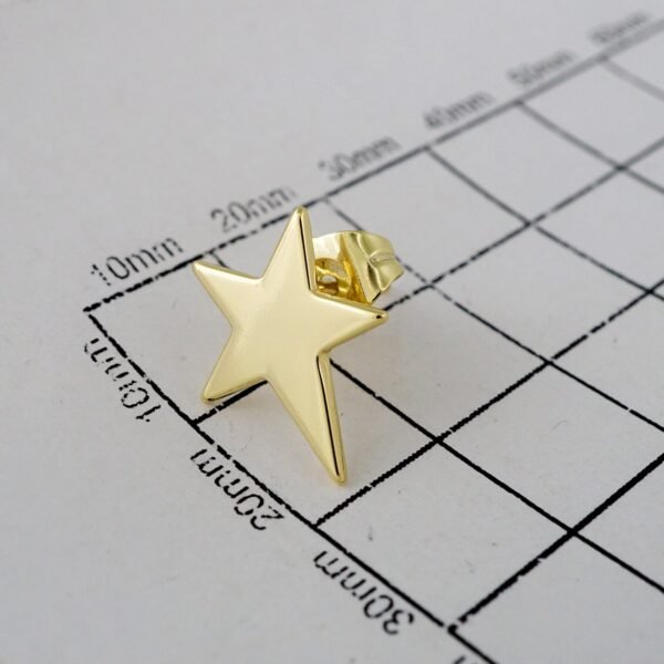Women Earrings/ Aretes Dama/  Plain/  14k Real Color// E776 - Image 3