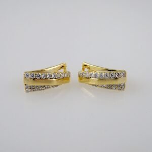 Women Earrings/ Aretes Dama/  Zircon Stone/  14k Real Color// E781