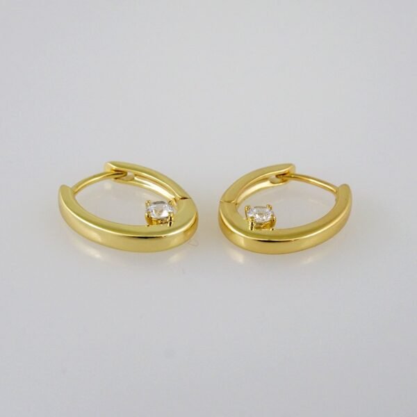 Women Earrings/ Aretes Dama/  Zircon Stone/  14k Real Color// E782
