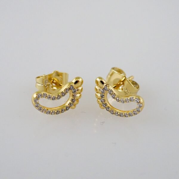 Women Earrings/ Aretes Dama/  Zircon Stone/  14k Real Color// E789