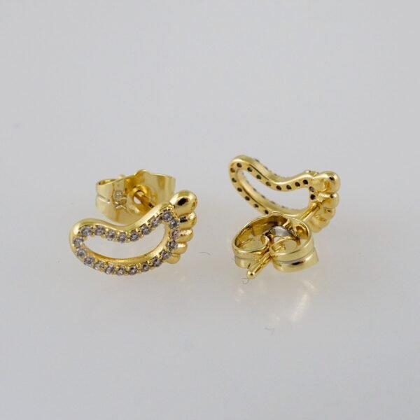 Women Earrings/ Aretes Dama/  Zircon Stone/  14k Real Color// E789 - Image 2