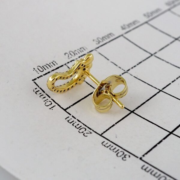 Women Earrings/ Aretes Dama/  Zircon Stone/  14k Real Color// E789 - Image 3