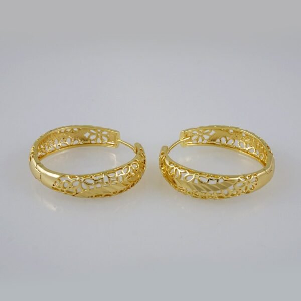 Women Earrings/ Aretes Dama/  Plain/  14k Real Color// E798