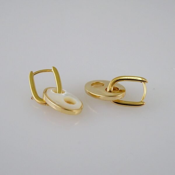 Women Earrings/ Aretes Dama/  Zircon Stone/  14k Real Color// E809 - Image 2