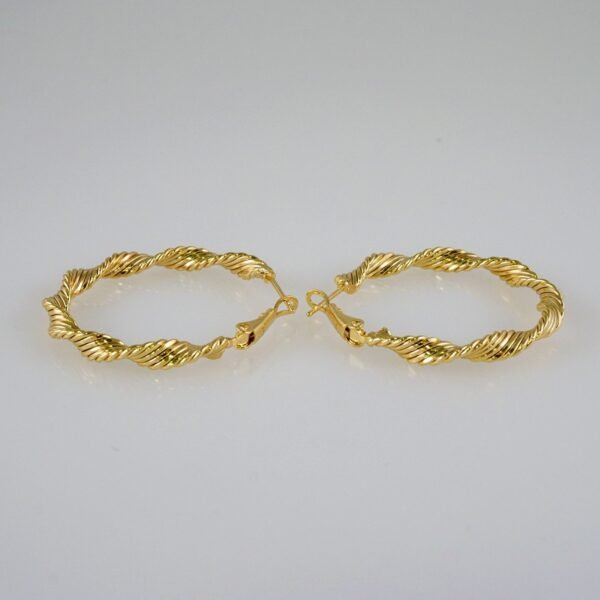 Women Earrings/ Aretes Dama/  Plain/  14k Real Color// E932