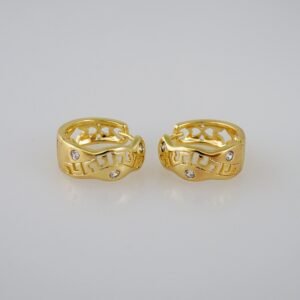Women Earrings/ Aretes Dama/  Zircon Stone/  14k Real Color// E818