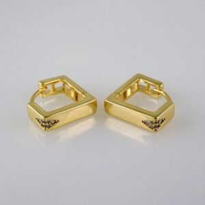 Women Earrings/ Aretes Dama/  Zircon Stone/  14k Real Color// E935