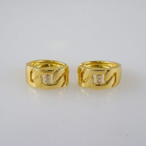Women Earrings/ Aretes Dama/  Zircon Stone/  14k Real Color// E936