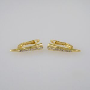 Women Earrings/ Aretes Dama/  Zircon Stone/  14k Real Color// E939