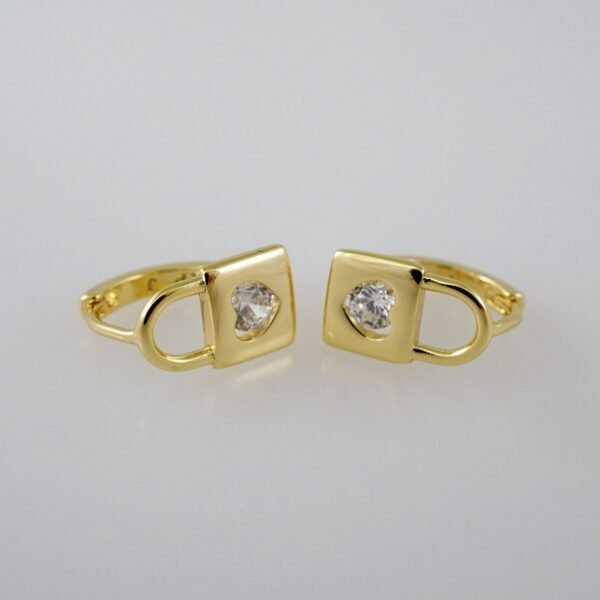 Women Earrings/ Aretes Dama/  Zircon Stone/  14k Real Color// E944