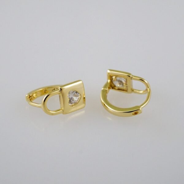 Women Earrings/ Aretes Dama/  Zircon Stone/  14k Real Color// E944 - Image 2