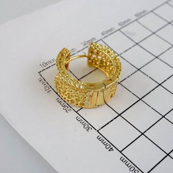 Women Earrings/ Aretes Dama/  Zircon Stone/  14k Real Color// E829 - Image 3