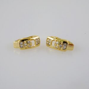 Women Earrings/ Aretes Dama/  Zircon Stone/  14k Real Color// E830