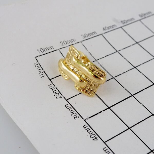 Women Earrings/ Aretes Dama/  Plain/  14k Real Color// E832 - Image 3