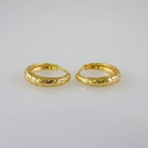 Women Earrings/ Aretes Dama/  Plain/  14k Real Color// E833