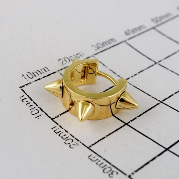 Women Earrings/ Aretes Dama/  Plain/  14k Real Color// E948 - Image 3