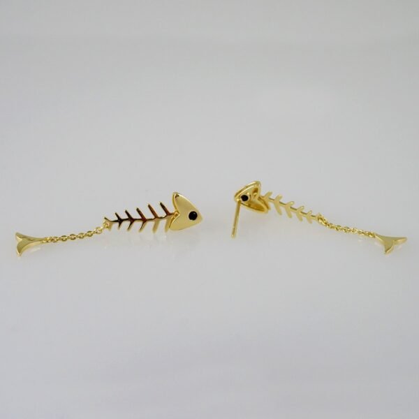 Women Earrings/ Aretes Dama/  Plain/  14k Real Color// E834 - Image 2