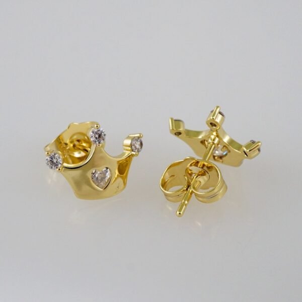 Women Earrings/ Aretes Dama/  Zircon Stone/  14k Real Color// E950 - Image 2