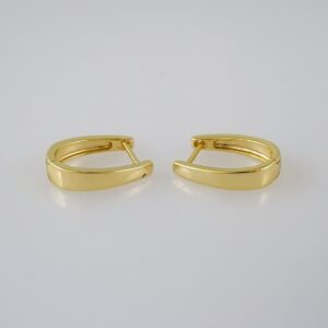 Women Earrings/ Aretes Dama/  Plain/  14k Real Color// E953