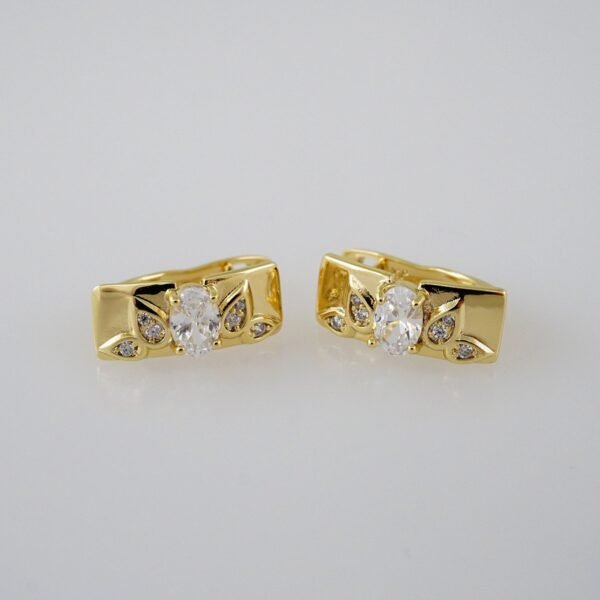 Women Earrings/ Aretes Dama/  Plain/  14k Real Color// E954