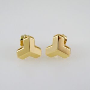 Women Earrings/ Aretes Dama/  Plain/  14k Real Color// E848