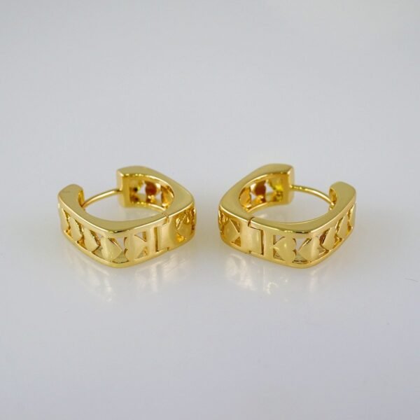 Women Earrings/ Aretes Dama/  Plain/  14k Real Color// E854