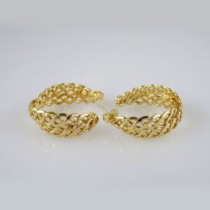 Women Earrings/ Aretes Dama/  Plain/  14k Real Color// E867