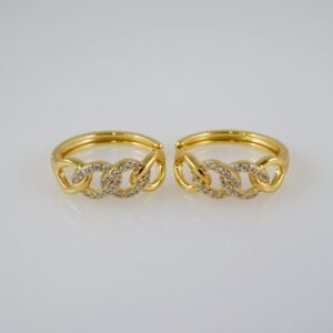 Women Earrings/ Aretes Dama/  Zircon Stone/  14k Real Color// E869