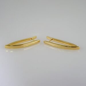 Women Earrings/ Aretes Dama/  Plain/  14k Real Color// E876