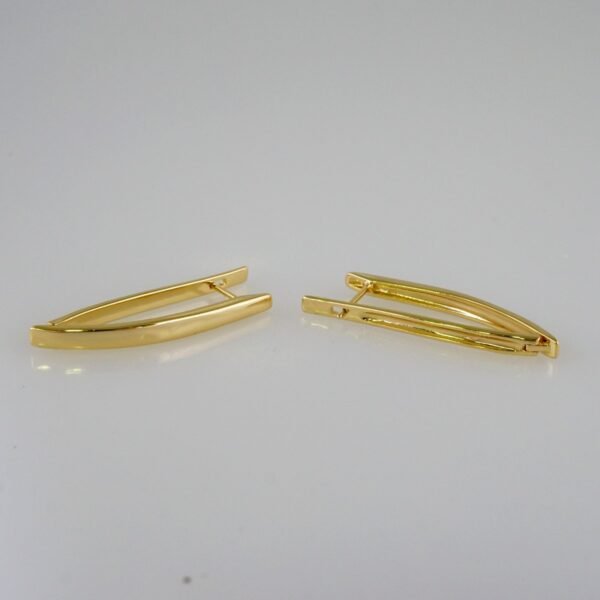 Women Earrings/ Aretes Dama/  Plain/  14k Real Color// E876 - Image 2