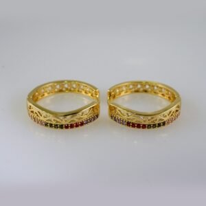 Women Earrings/ Aretes Dama/  Zircon Stone/  14k Real Color// E877